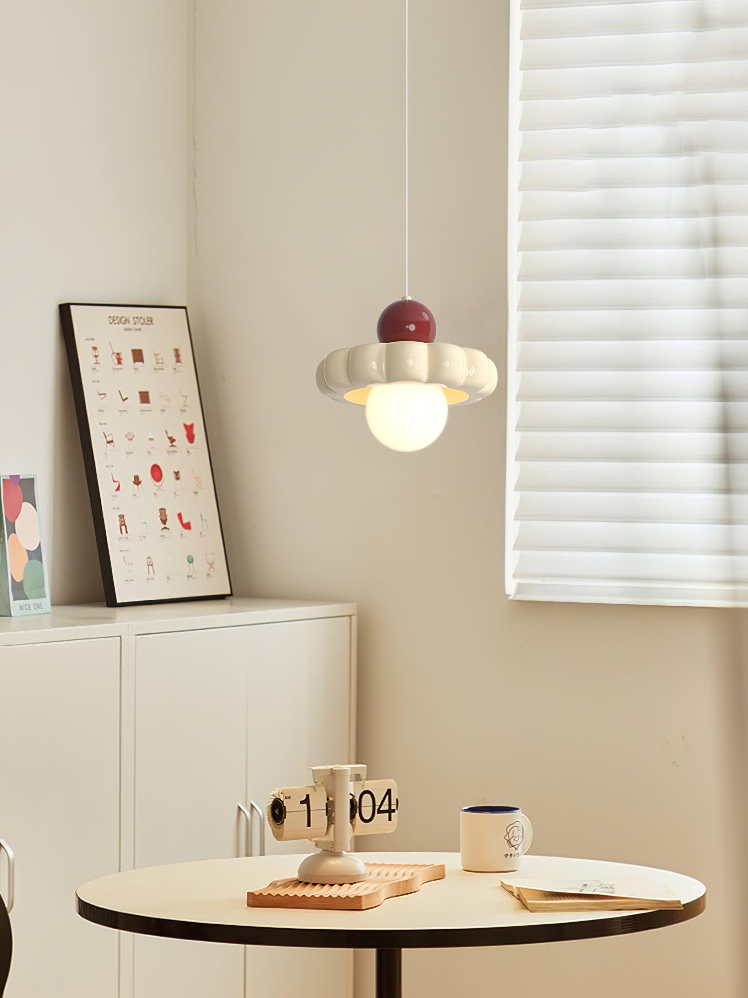Modern Cream Cloud Pendant Light Resin Hanging Ceiling Lamp for Stylish Interior Decor