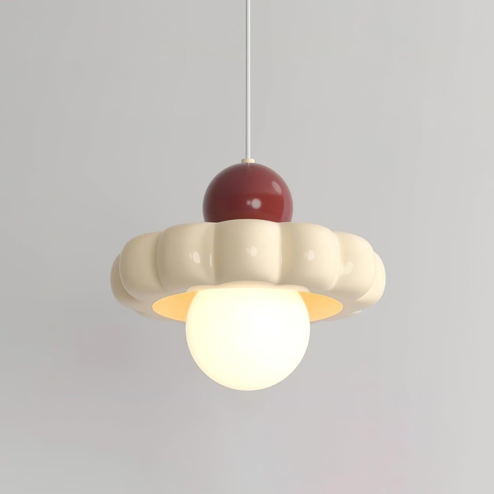 Modern Cream Cloud Pendant Light Resin Hanging Ceiling Lamp for Stylish Interior Decor