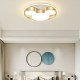 Modern Energy Saving Cartoon LED Ceiling Light Three Tone Geometric Flush Mount Fixture