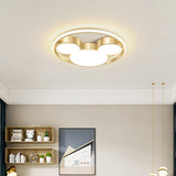 Modern Energy Saving Cartoon LED Ceiling Light Three Tone Geometric Flush Mount Fixture