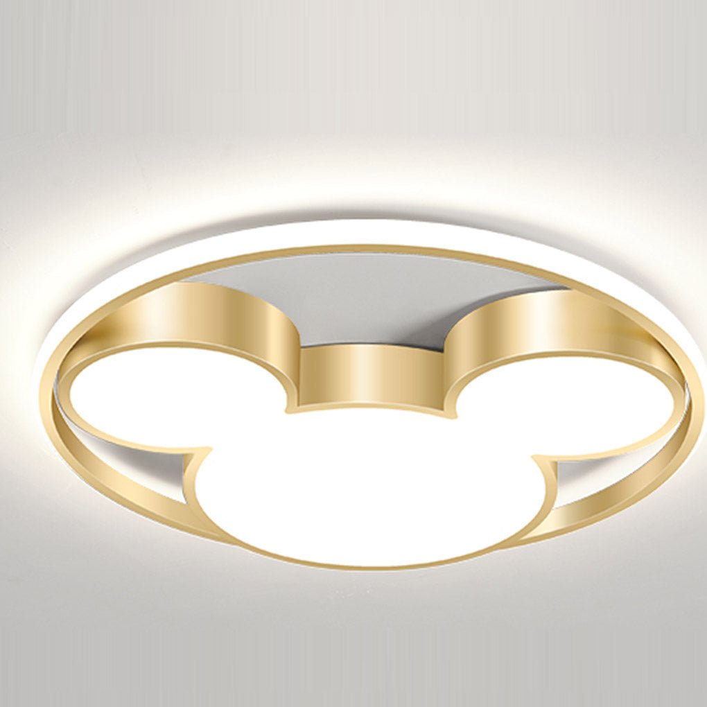 Modern Energy Saving Cartoon LED Ceiling Light Three Tone Geometric Flush Mount Fixture
