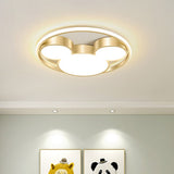 Modern Energy Saving Cartoon LED Ceiling Light Three Tone Geometric Flush Mount Fixture
