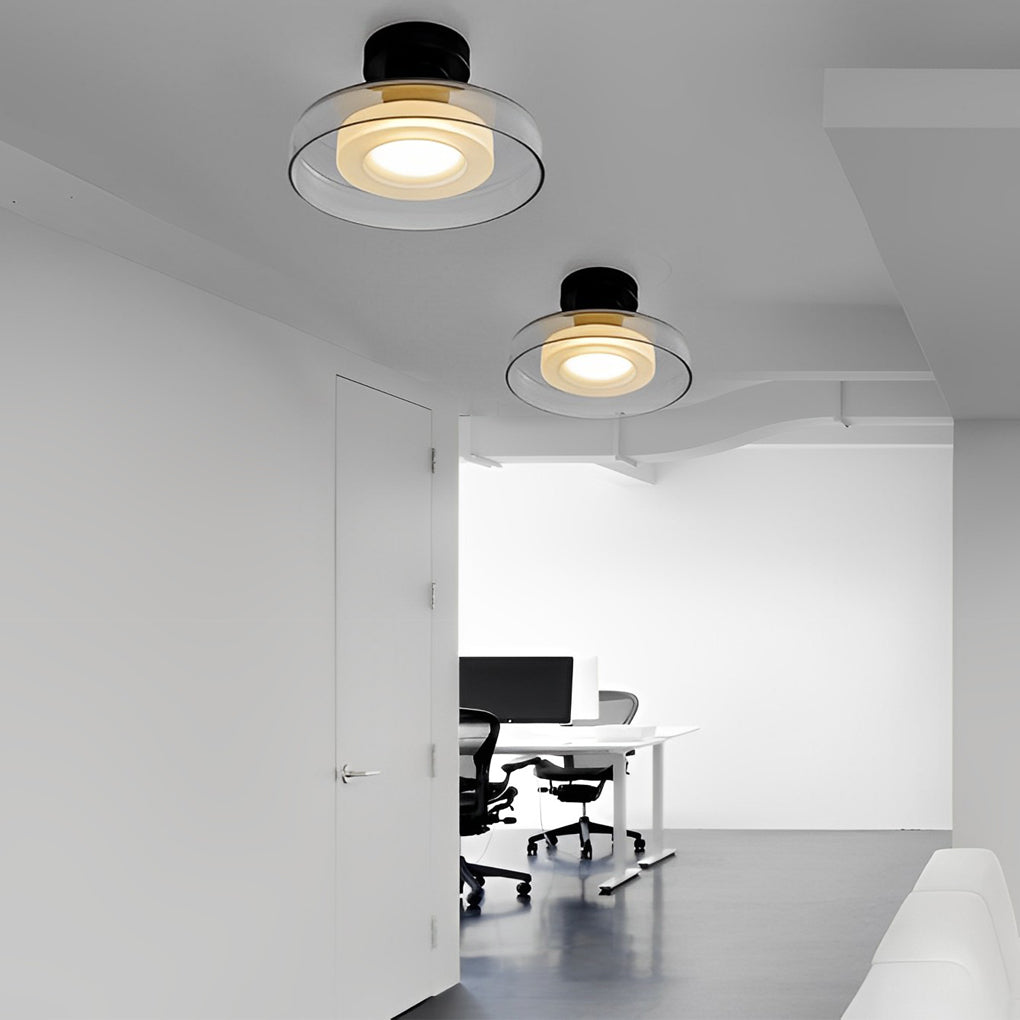 Modern Creative Round Glass LED Wall Sconce Light for Living Room and Corridor