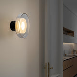 Modern Creative Round Glass LED Wall Sconce Light for Living Room and Corridor