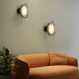Modern Creative Round Glass LED Wall Sconce Light for Living Room and Corridor