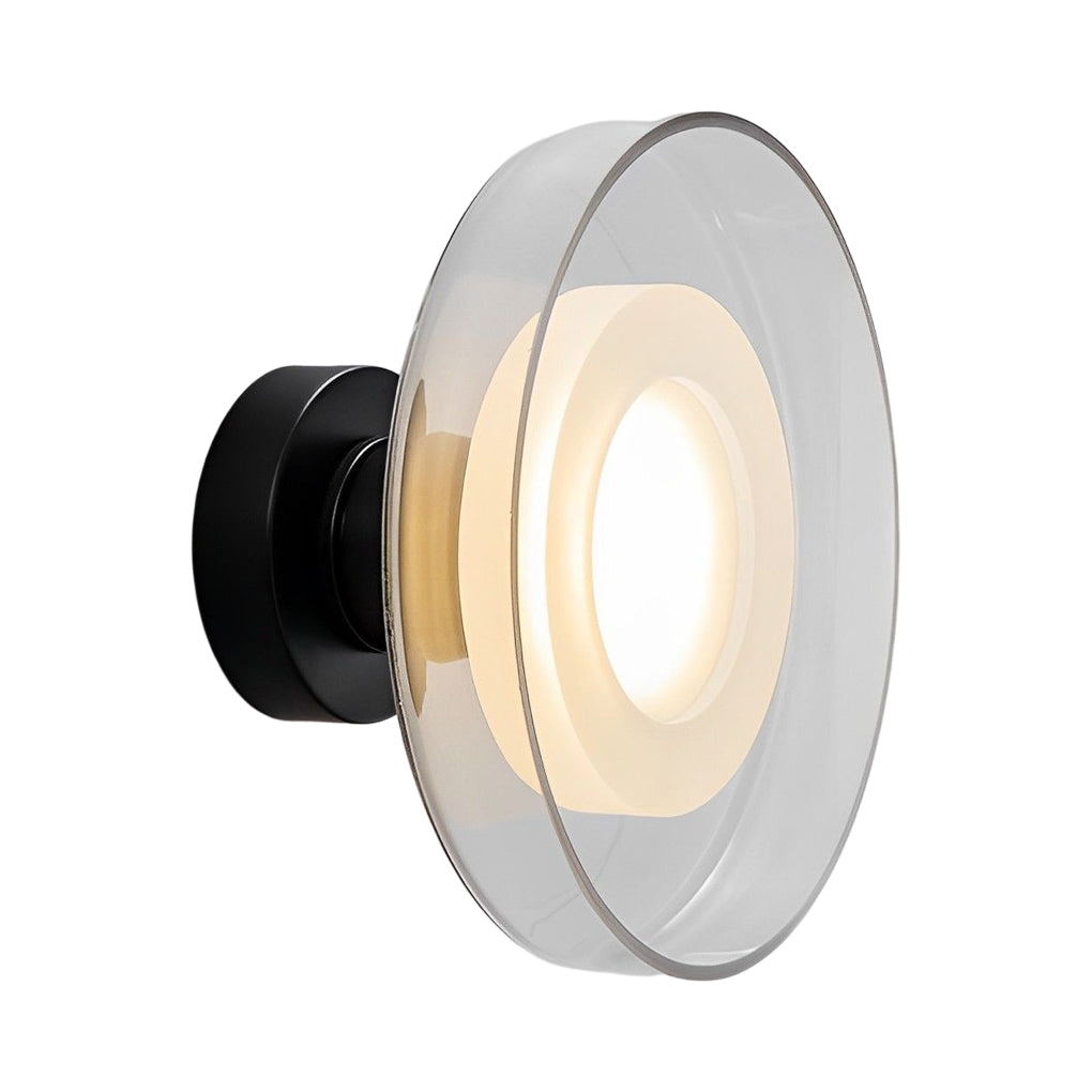 Modern Creative Round Glass LED Wall Sconce Light for Living Room and Corridor