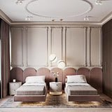 Modern Crescent Brass Pendant Light with Opal Globe Shade and Brushed Fascia