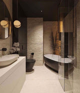 Modern Crescent Brass Pendant Light with Opal Globe Shade and Brushed Fascia