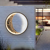 Modern Crescent Moon LED Outdoor Wall Sconce Waterproof Resin Light