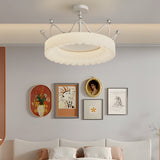 Modern Crown Design LED Ceiling Lamp with Three Step Dimming for Luxury Home Interiors