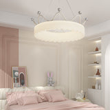 Modern Crown LED Pendant Light with Three Step Dimming for Kids Bedroom and Nursery