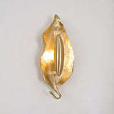 Modern Crumpled Leaf Brass Wall Sconce Elegant Indoor Decorative Lighting Fixture