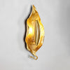 Modern Crumpled Leaf Brass Wall Sconce Elegant Indoor Decorative Lighting Fixture