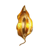 Modern Crumpled Leaf Brass Wall Sconce Elegant Indoor Decorative Lighting Fixture