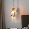 Modern Crystal and Copper Mini Pendant Light with 3 Step Dimming for Kitchen and Bedroom
