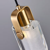 Modern Crystal and Copper Mini Pendant Light with 3 Step Dimming for Kitchen and Bedroom