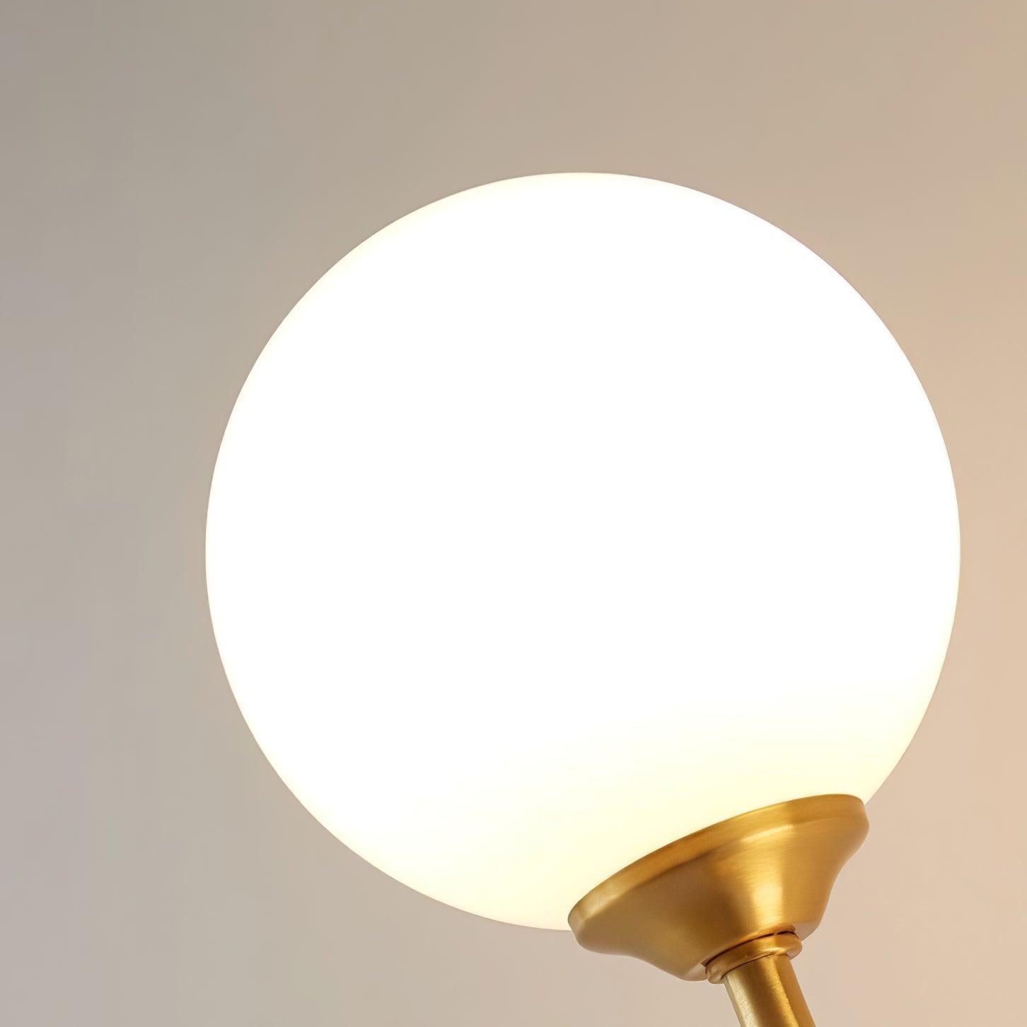 Modern Crystal Branch Wall Sconce Brass Light with Clear and White Glass Shades