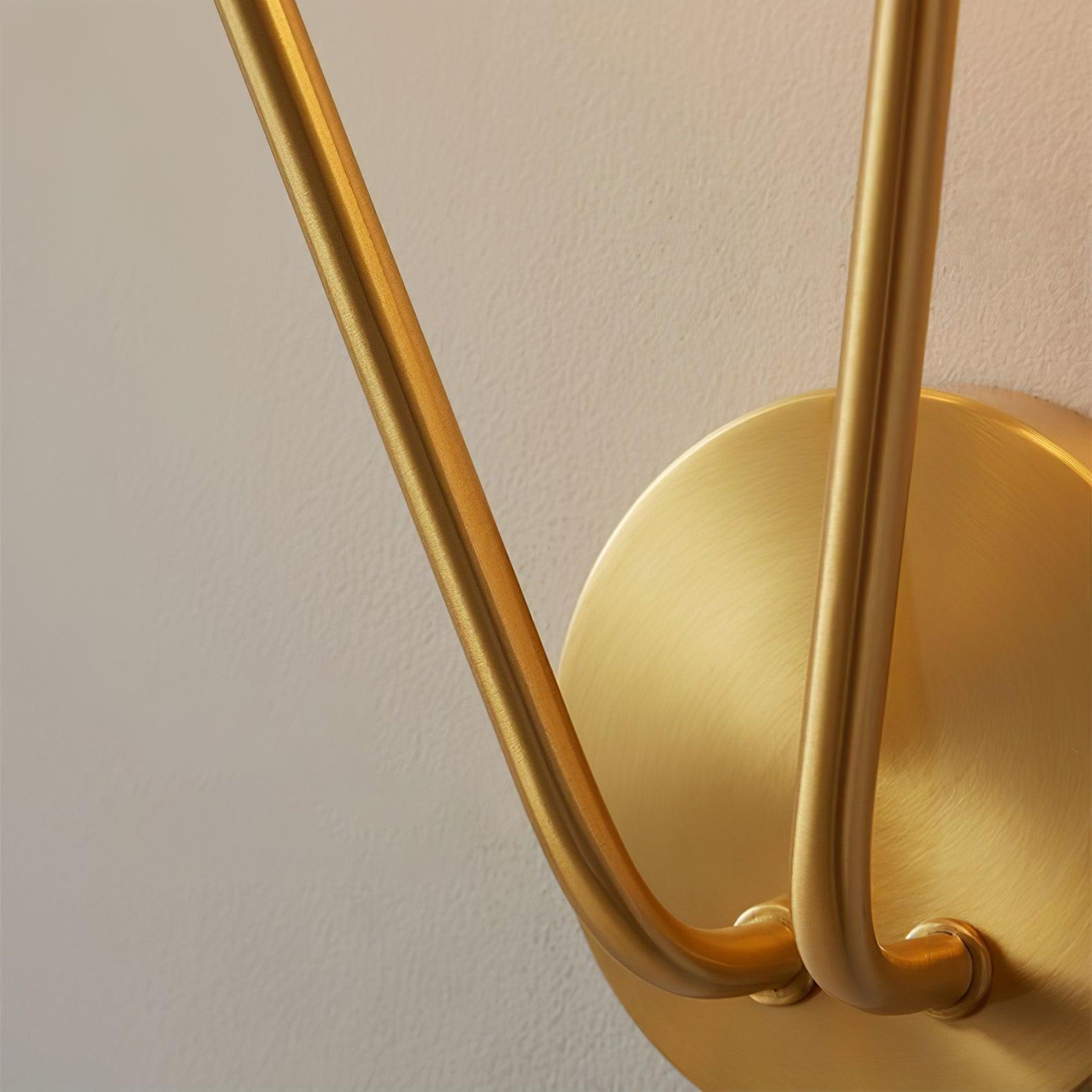 Modern Crystal Branch Wall Sconce Brass Light with Clear and White Glass Shades