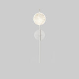 Modern Crystal Dandelion Wall Sconce Set of 2 Elegant Indoor LED Light Fixture