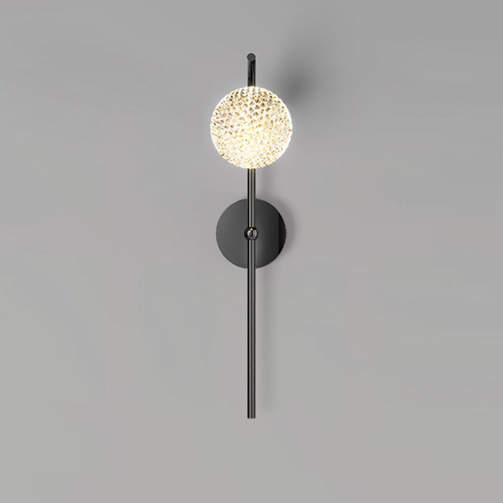 Modern Crystal Dandelion Wall Sconce Set of 2 Elegant Indoor LED Light Fixture