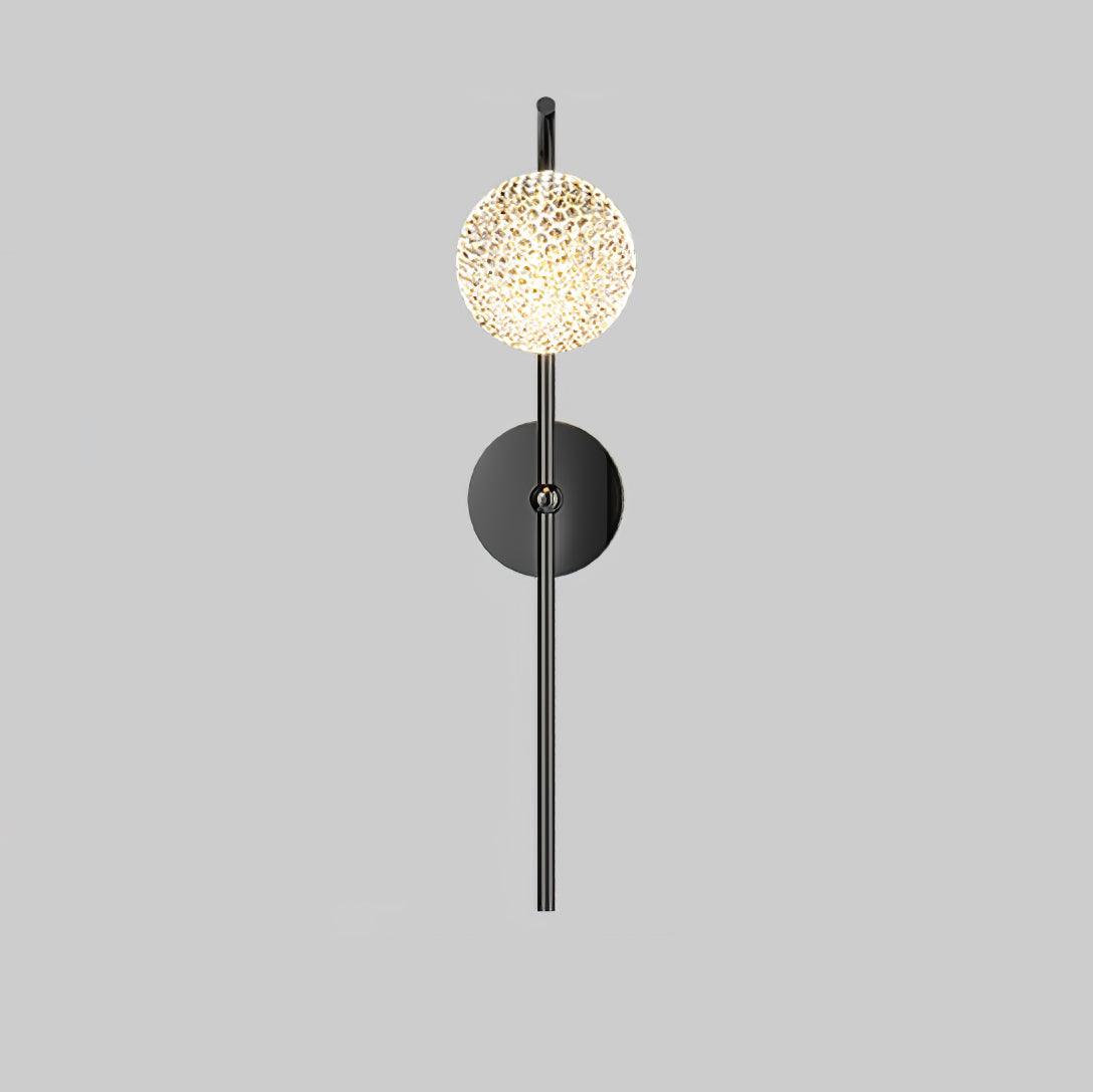 Modern Crystal Dandelion Wall Sconce Set of 2 Elegant Indoor LED Light Fixture