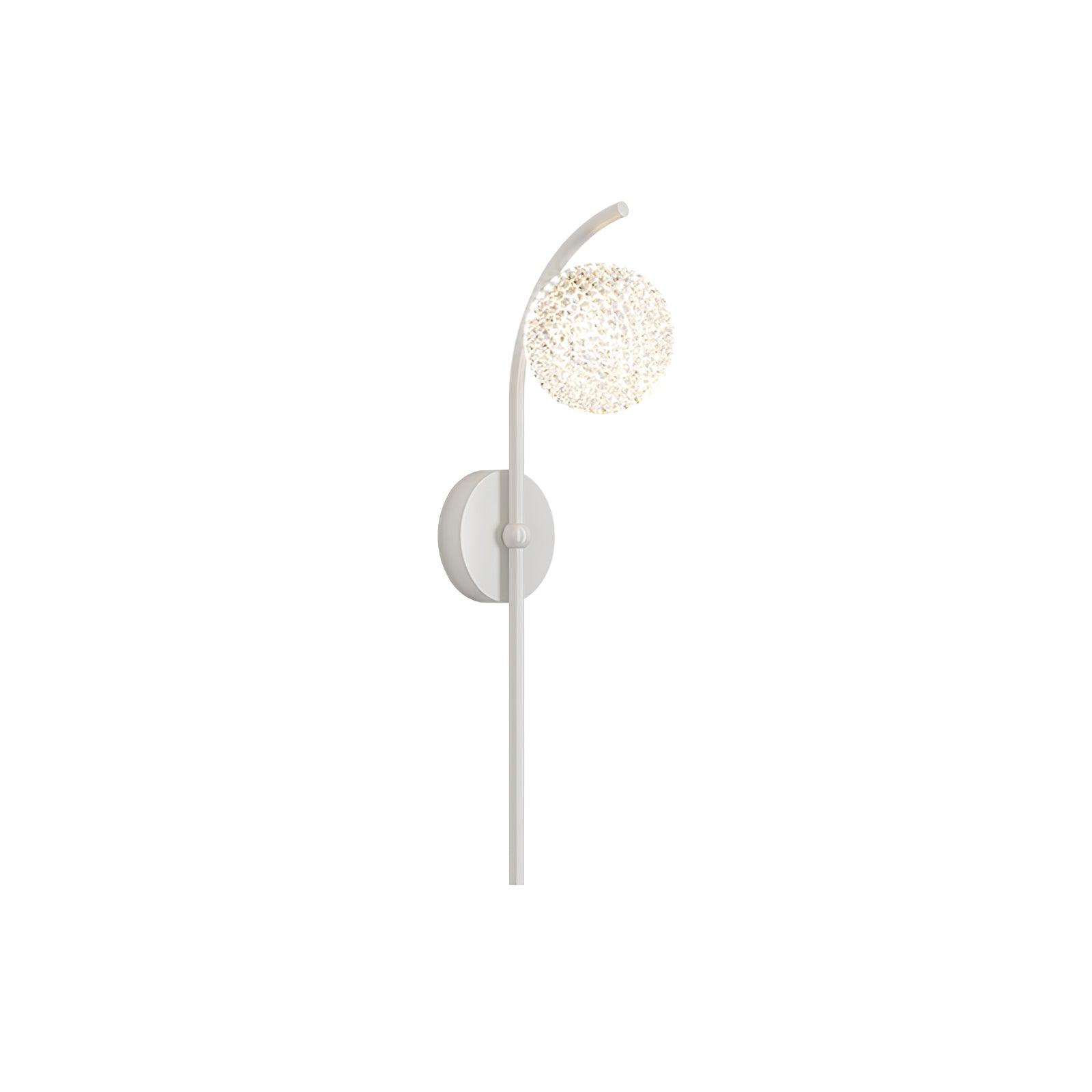 Modern Crystal Dandelion Wall Sconce Set of 2 Elegant Indoor LED Light Fixture