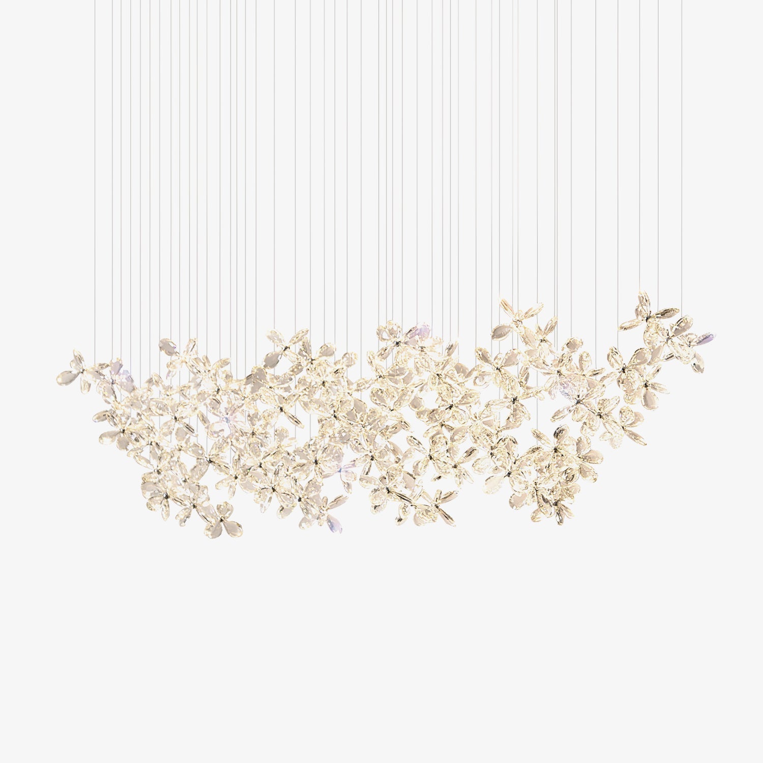 Modern Crystal Floating Butterfly LED Chandelier Luxury Pendant Light for Home