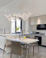 Modern Crystal Floating Butterfly LED Chandelier Luxury Pendant Light for Home