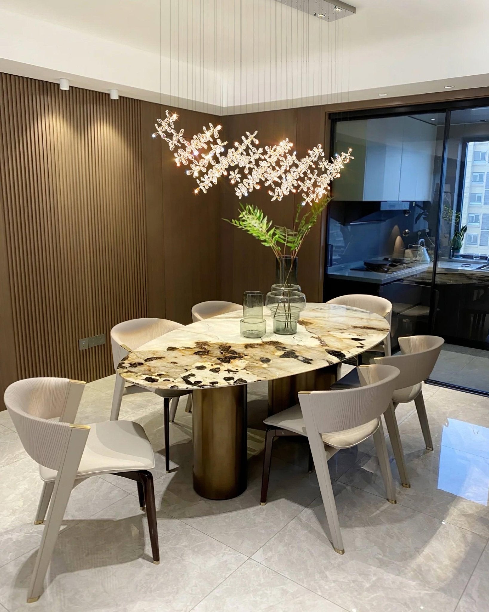 Modern Crystal Floating Butterfly LED Chandelier Luxury Pendant Light for Home