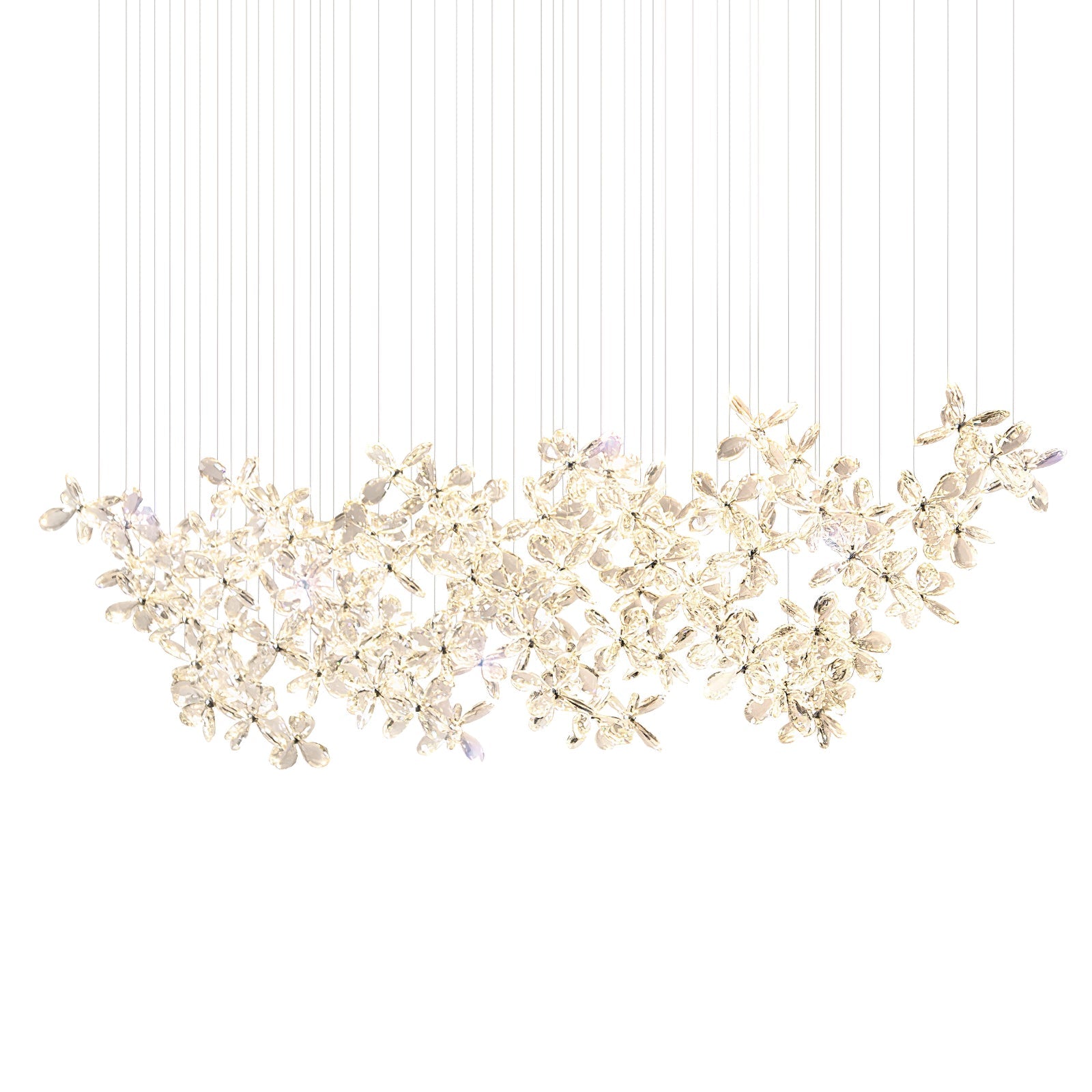 Modern Crystal Floating Butterfly LED Chandelier Luxury Pendant Light for Home