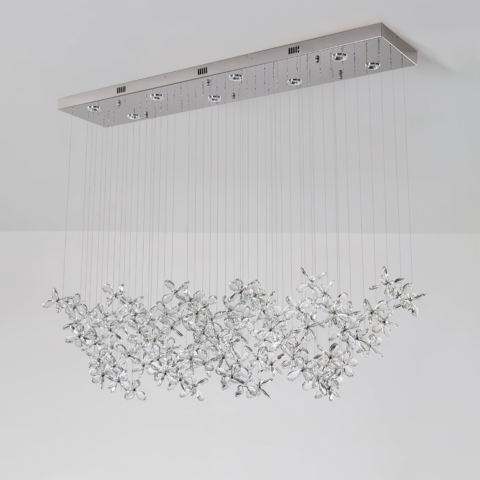 Modern Crystal Floating Butterfly LED Chandelier Luxury Pendant Light for Home