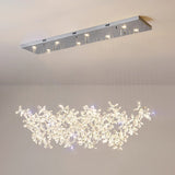 Modern Crystal Floating Butterfly LED Chandelier Luxury Pendant Light for Home
