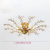 Modern Crystal Flower Chandelier Firework Ceiling Light for Living Room Dining