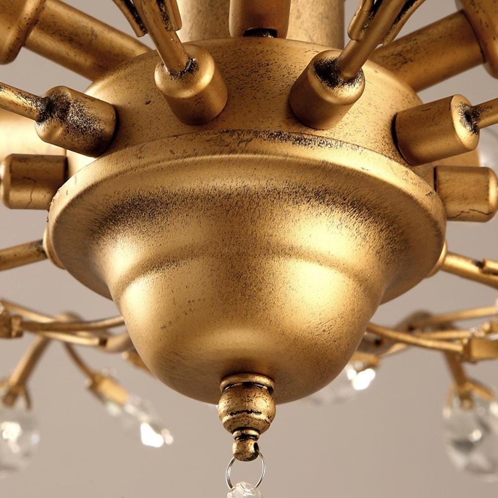 Modern Crystal Flower Chandelier Firework Ceiling Light for Living Room Dining