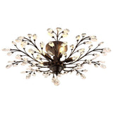Modern Crystal Flower Chandelier Firework Ceiling Light for Living Room Dining