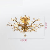 Modern Crystal Flower Chandelier Firework Ceiling Light for Living Room Dining
