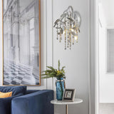 Modern Crystal Glass Bead Wall Sconce Autumn Twilight Elegant Antique Gold Finish
