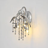 Modern Crystal Glass Bead Wall Sconce Autumn Twilight Elegant Antique Gold Finish