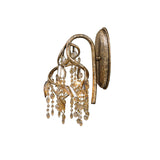 Modern Crystal Glass Bead Wall Sconce Autumn Twilight Elegant Antique Gold Finish