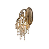 Modern Crystal Glass Bead Wall Sconce Autumn Twilight Elegant Antique Gold Finish