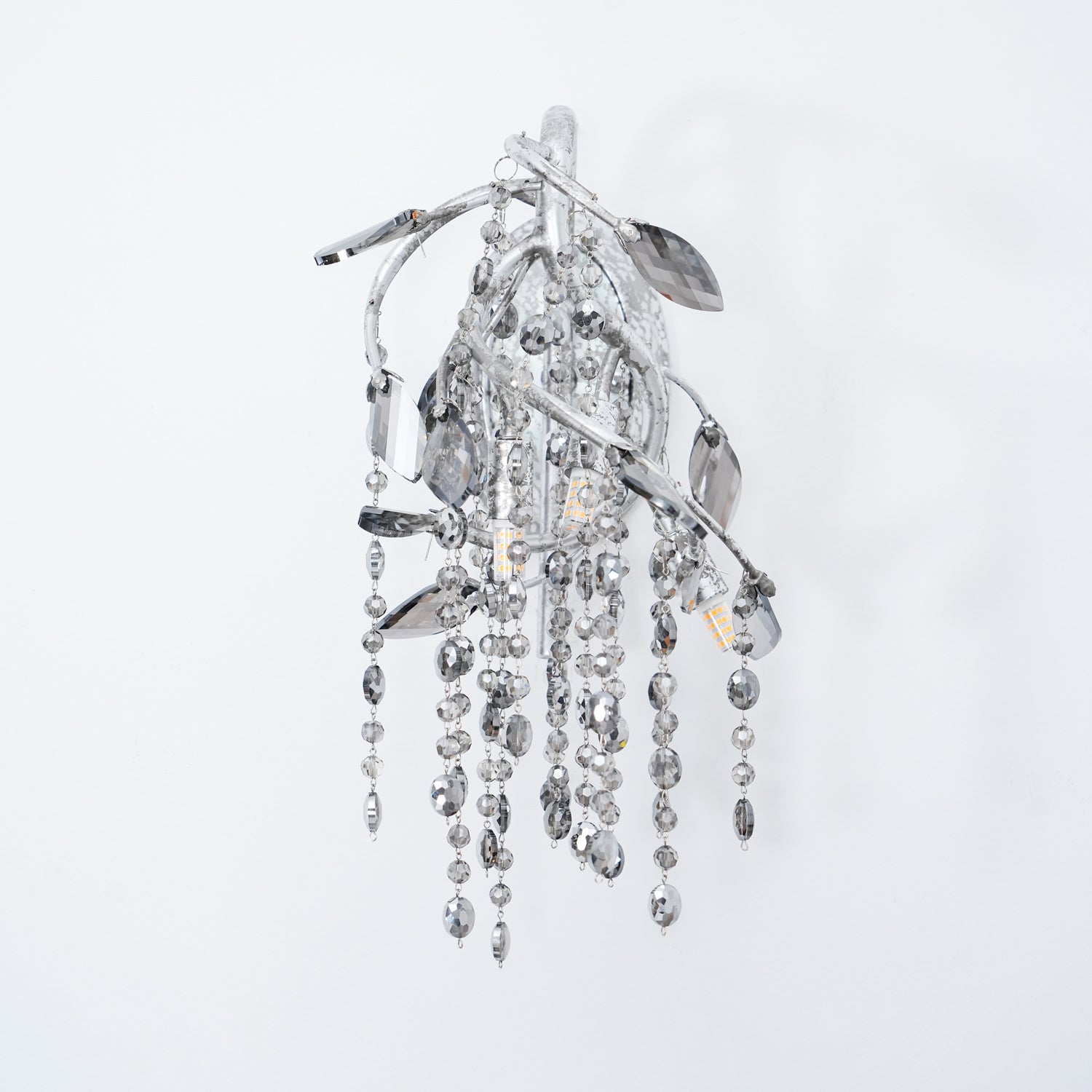 Modern Crystal Glass Bead Wall Sconce Autumn Twilight Elegant Antique Gold Finish
