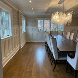 Modern Crystal Glass Branch Chandelier for Dining Room and High Ceiling Foyers