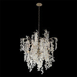 Modern Crystal Glass Branch Chandelier for Dining Room and High Ceiling Foyers