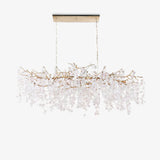 Modern Crystal Glass Branch Chandelier for Dining Room and High Ceiling Foyers