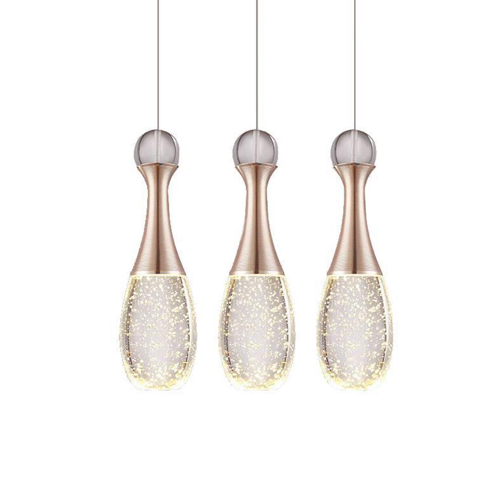 Modern Crystal Globe LED Pendant Light Electroplated Metal Hanging Ceiling Lamp for Living Room
