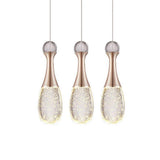 Modern Crystal Globe LED Pendant Light Electroplated Metal Hanging Ceiling Lamp for Living Room