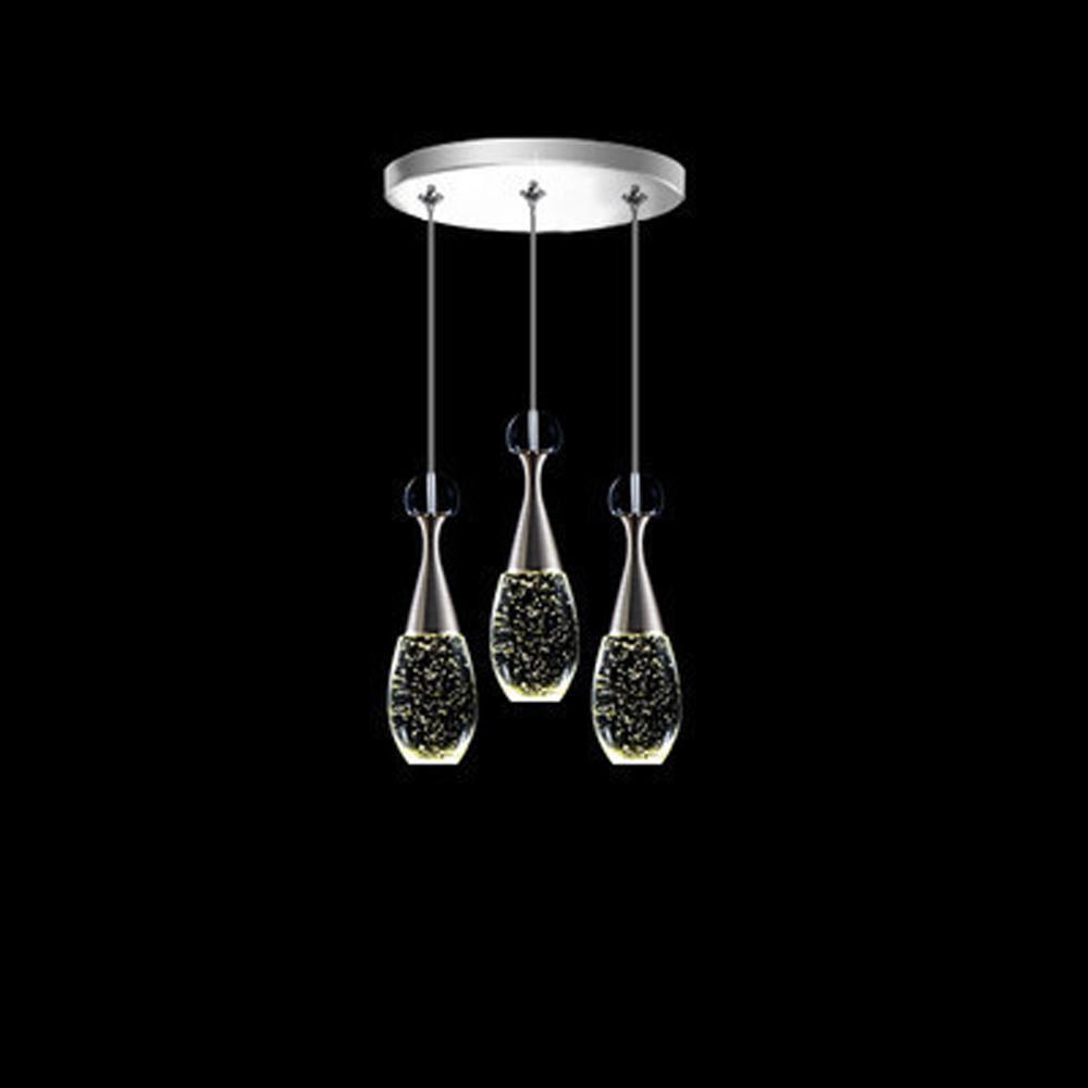 Modern Crystal Globe LED Pendant Light Electroplated Metal Hanging Ceiling Lamp for Living Room
