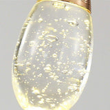 Modern Crystal Globe LED Pendant Light Electroplated Metal Hanging Ceiling Lamp for Living Room