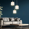 Modern Crystal Lantern Chandelier 3 Light LED Island Pendant Ceiling Lamp for Kitchen and Dining Room