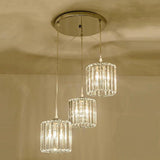 Modern Crystal Lantern Chandelier 3 Light LED Island Pendant Ceiling Lamp for Kitchen and Dining Room